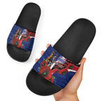 North Kangaroos ANZAC Personalised Slide Sandals Lest We Forget Poppy Camo