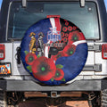 North Kangaroos ANZAC Personalised Spare Tire Cover Lest We Forget Poppy Camo
