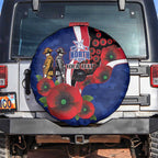 North Kangaroos ANZAC Personalised Spare Tire Cover Lest We Forget Poppy Camo