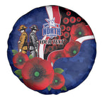 North Kangaroos ANZAC Personalised Spare Tire Cover Lest We Forget Poppy Camo