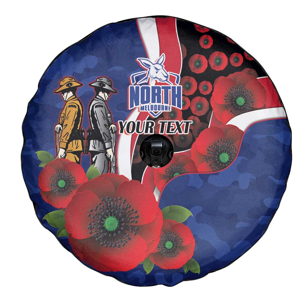 North Kangaroos ANZAC Personalised Spare Tire Cover Lest We Forget Poppy Camo