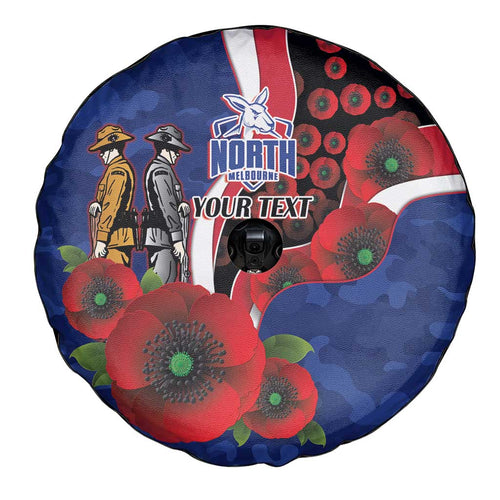 North Kangaroos ANZAC Personalised Spare Tire Cover Lest We Forget Poppy Camo