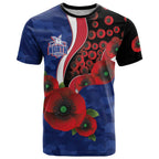 North Kangaroos ANZAC Personalised T Shirt Lest We Forget Poppy Camo