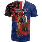 North Kangaroos ANZAC Personalised T Shirt Lest We Forget Poppy Camo