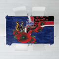 North Kangaroos ANZAC Personalised Tablecloth Lest We Forget Poppy Camo