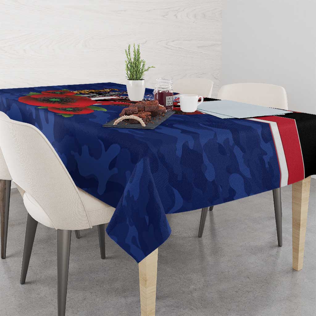 North Kangaroos ANZAC Personalised Tablecloth Lest We Forget Poppy Camo