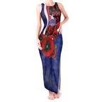 North Kangaroos ANZAC Personalised Tank Maxi Dress Lest We Forget Poppy Camo