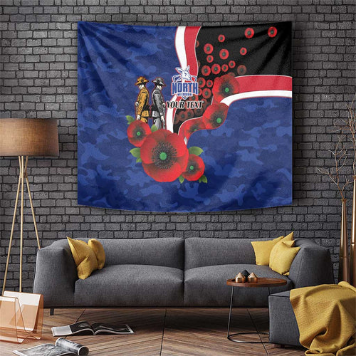 North Kangaroos ANZAC Personalised Tapestry Lest We Forget Poppy Camo