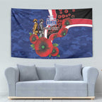 North Kangaroos ANZAC Personalised Tapestry Lest We Forget Poppy Camo