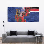 North Kangaroos ANZAC Personalised Tapestry Lest We Forget Poppy Camo