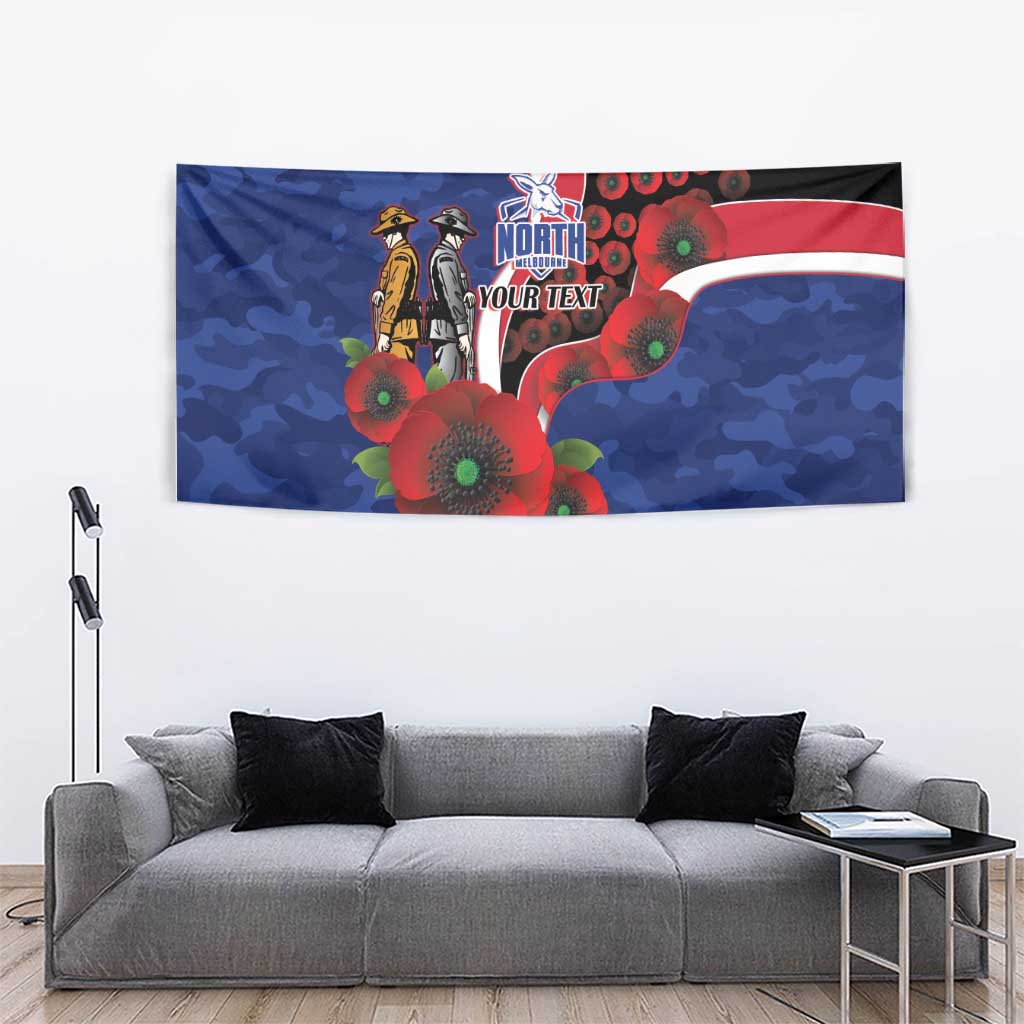 North Kangaroos ANZAC Personalised Tapestry Lest We Forget Poppy Camo