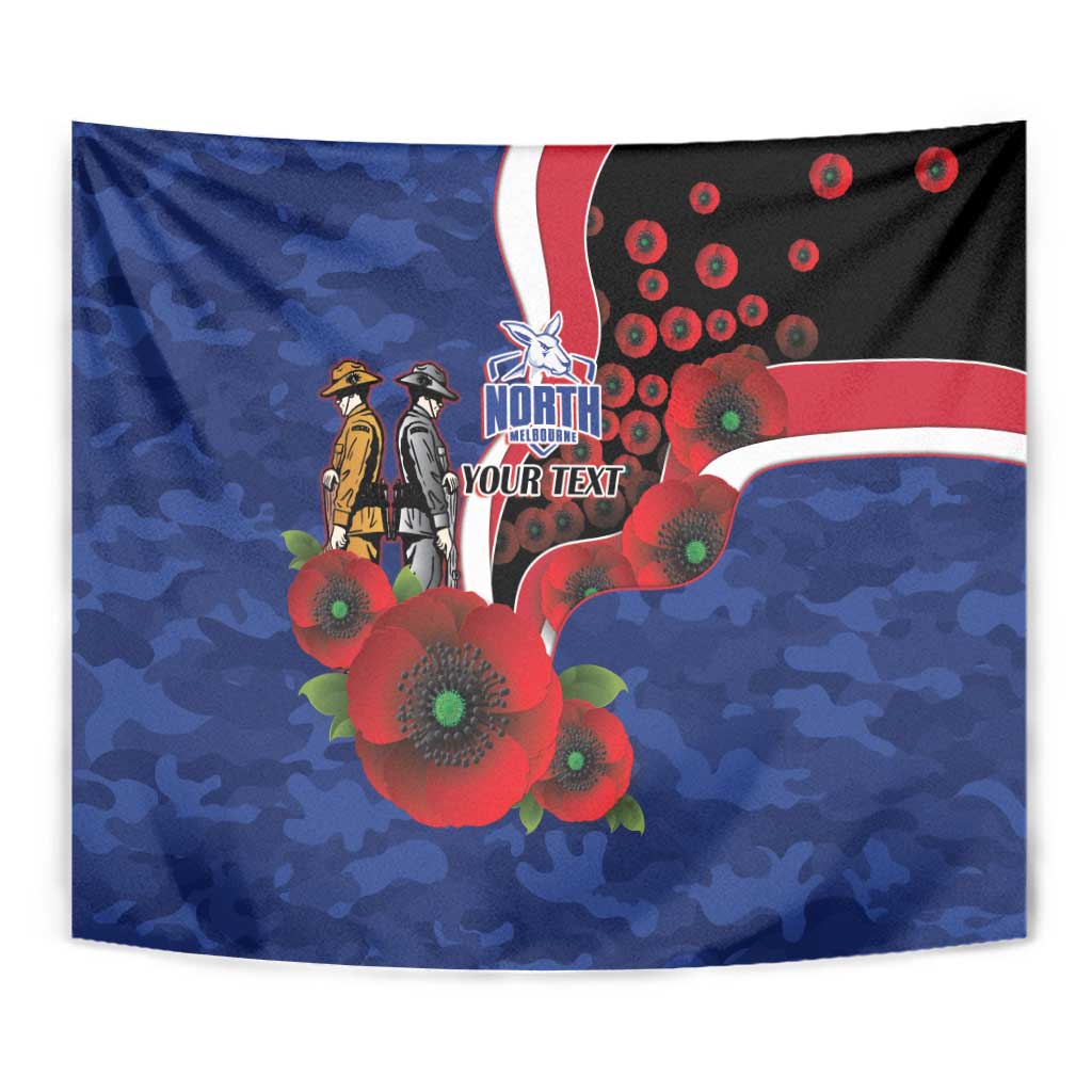 North Kangaroos ANZAC Personalised Tapestry Lest We Forget Poppy Camo