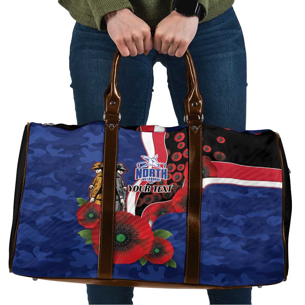 North Kangaroos ANZAC Personalised Travel Bag Lest We Forget Poppy Camo