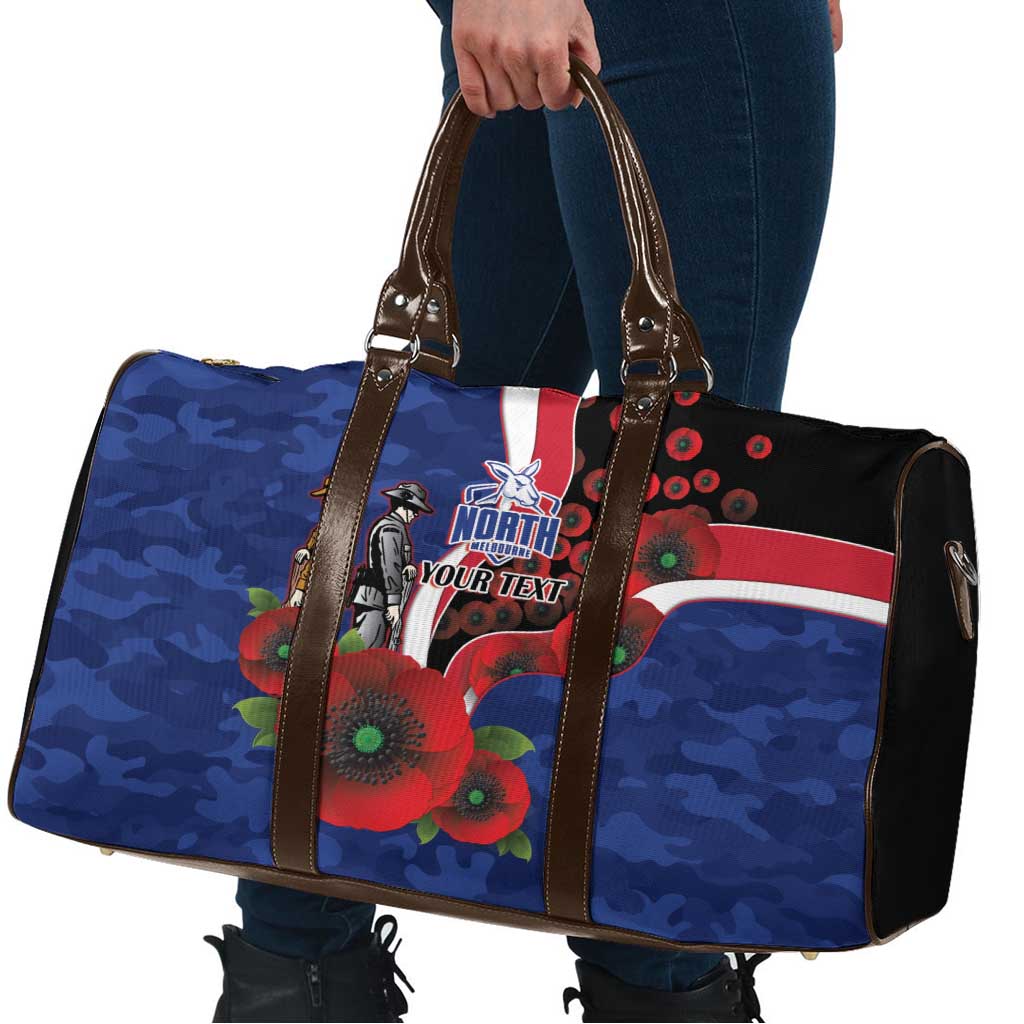 North Kangaroos ANZAC Personalised Travel Bag Lest We Forget Poppy Camo