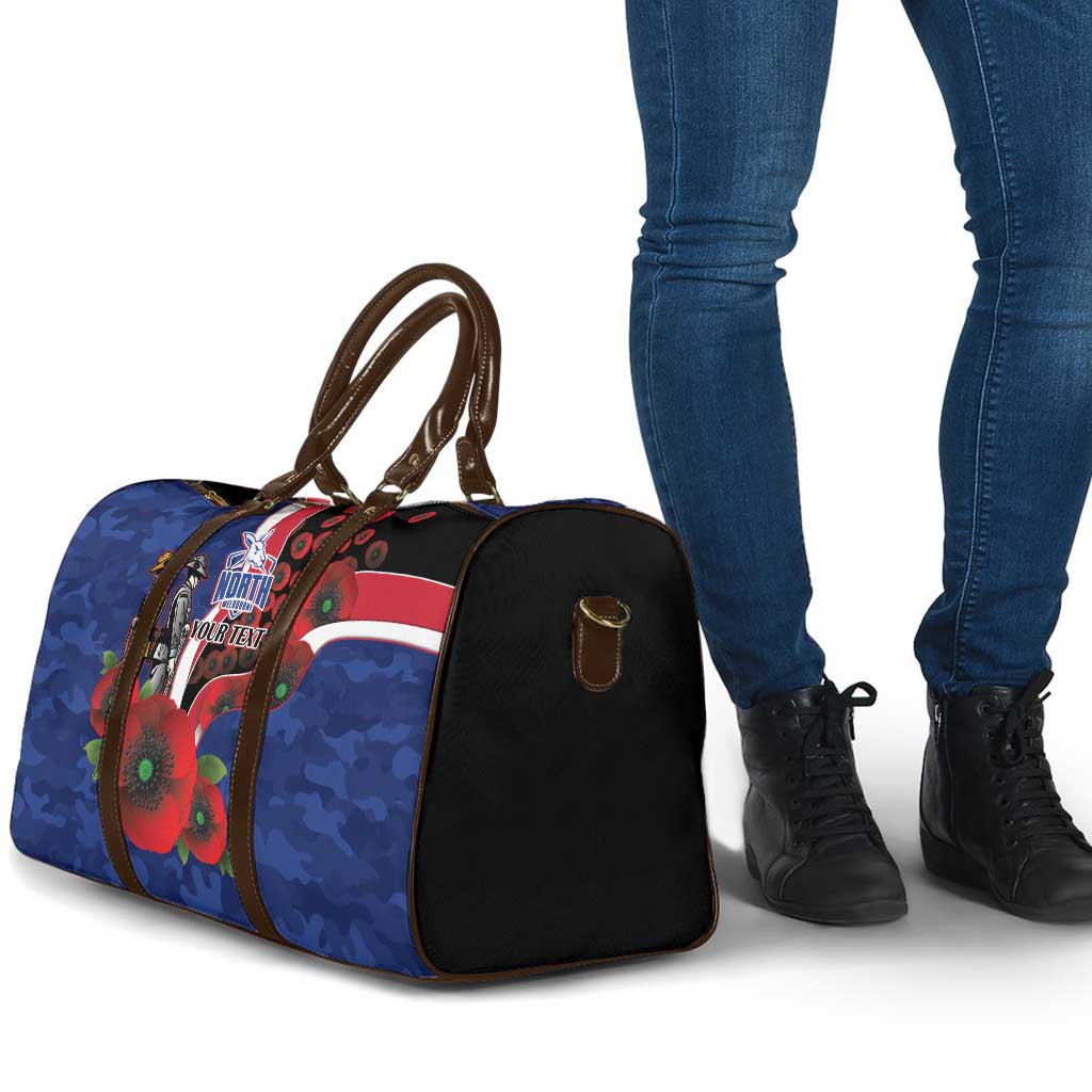 North Kangaroos ANZAC Personalised Travel Bag Lest We Forget Poppy Camo