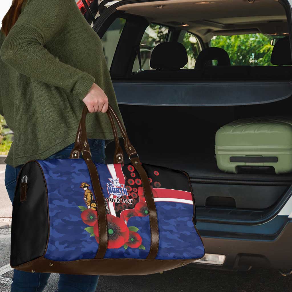 North Kangaroos ANZAC Personalised Travel Bag Lest We Forget Poppy Camo