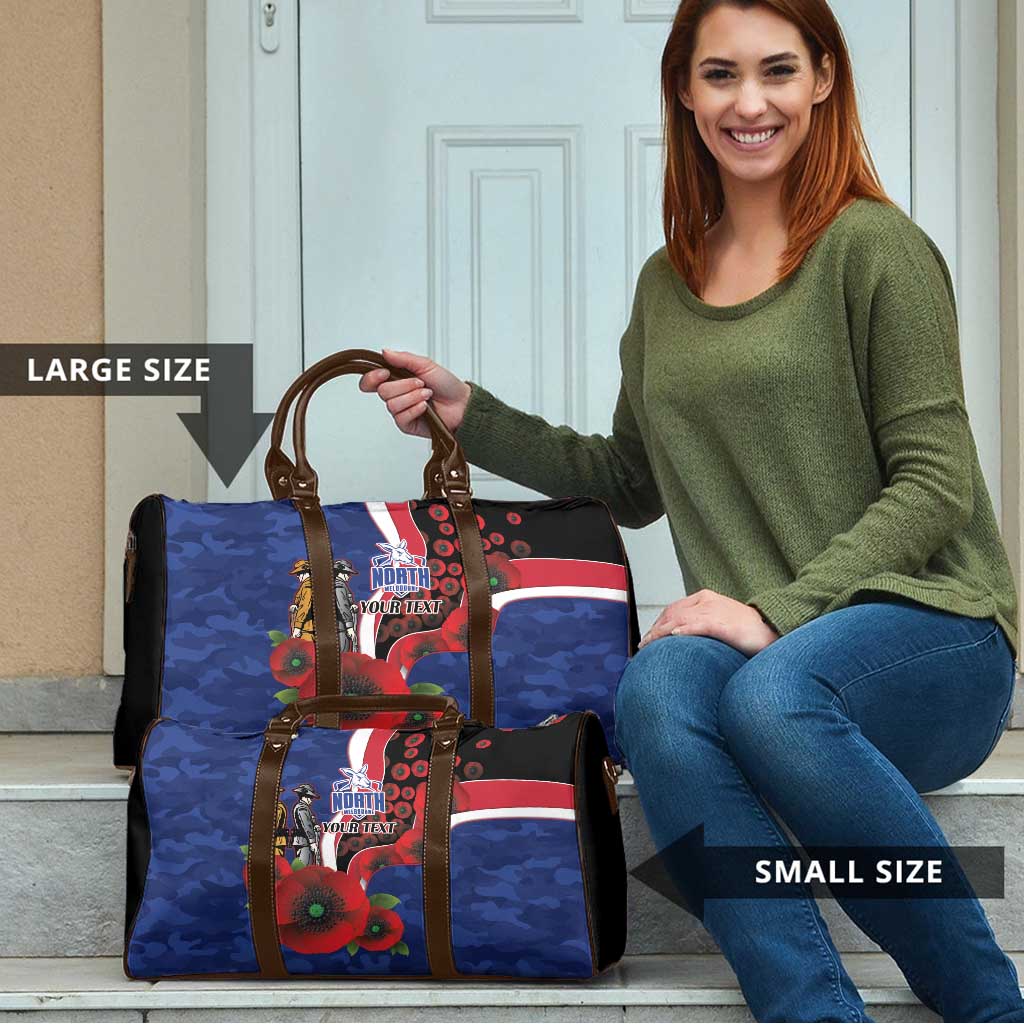 North Kangaroos ANZAC Personalised Travel Bag Lest We Forget Poppy Camo