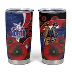 North Kangaroos ANZAC Personalised Tumbler Cup Lest We Forget Poppy Camo