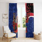 North Kangaroos ANZAC Personalised Window Curtain Lest We Forget Poppy Camo