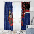North Kangaroos ANZAC Personalised Window Curtain Lest We Forget Poppy Camo