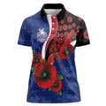North Kangaroos ANZAC Personalised Women Polo Shirt Lest We Forget Poppy Camo