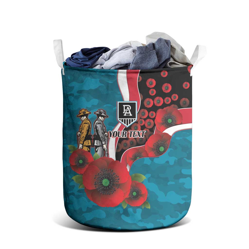 Port Power ANZAC Personalised Laundry Basket Lest We Forget Poppy Camo