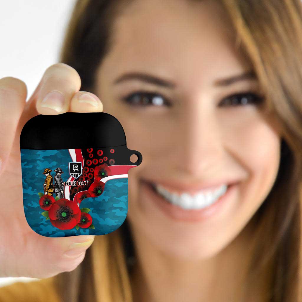 Port Power ANZAC Personalised AirPods Case Lest We Forget Poppy Camo