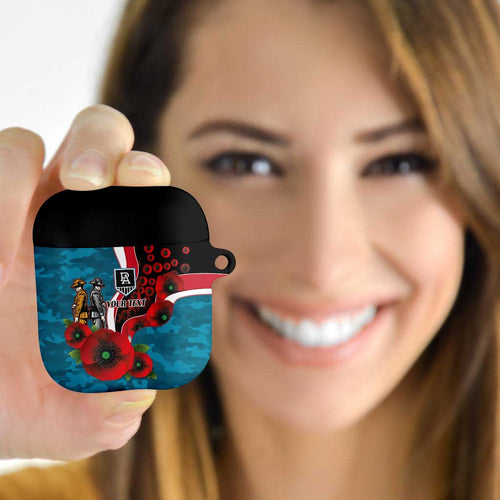 Port Power ANZAC Personalised AirPods Case Lest We Forget Poppy Camo