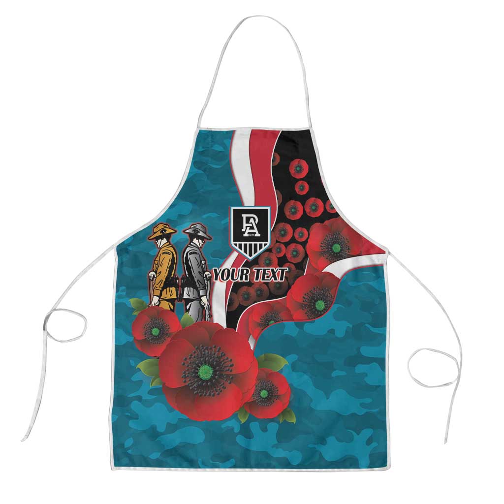 Port Power ANZAC Personalised Apron Lest We Forget Poppy Camo