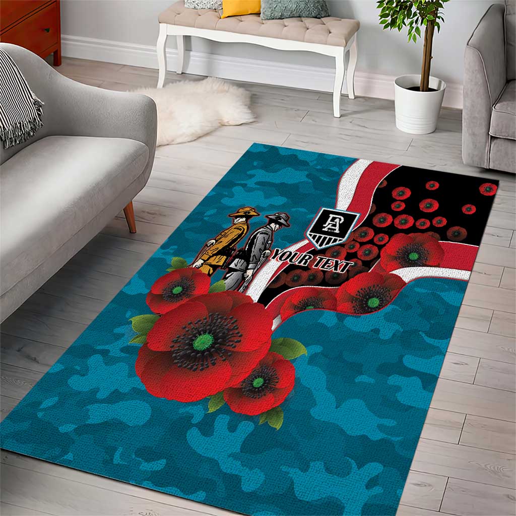 Port Power ANZAC Personalised Area Rug Lest We Forget Poppy Camo