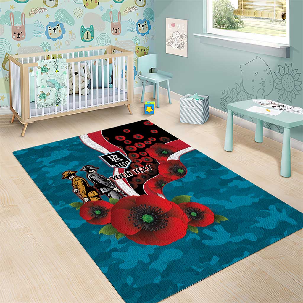 Port Power ANZAC Personalised Area Rug Lest We Forget Poppy Camo