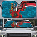 Port Power ANZAC Personalised Auto Sun Shade Lest We Forget Poppy Camo