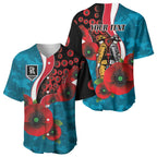 Port Power ANZAC Personalised Baseball Jersey Lest We Forget Poppy Camo