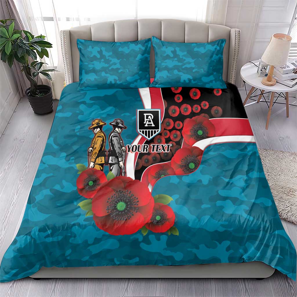 Port Power ANZAC Personalised Bedding Set Lest We Forget Poppy Camo