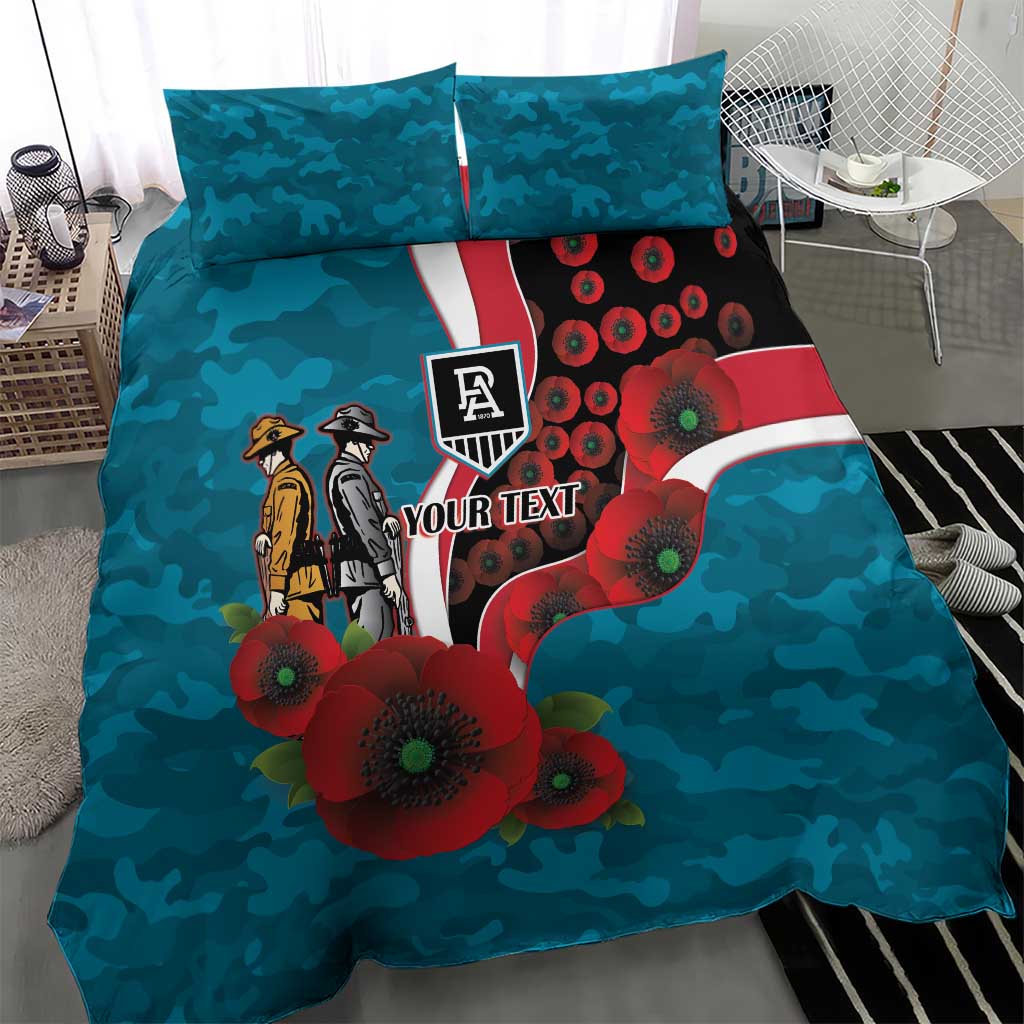 Port Power ANZAC Personalised Bedding Set Lest We Forget Poppy Camo