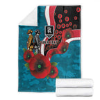 Port Power ANZAC Personalised Blanket Lest We Forget Poppy Camo