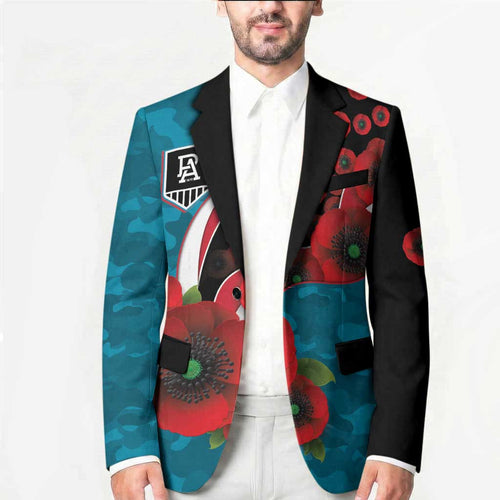 Port Power ANZAC Personalised Blazer Lest We Forget Poppy Camo