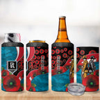 Port Power ANZAC Personalised 4 in 1 Can Cooler Tumbler Lest We Forget Poppy Camo
