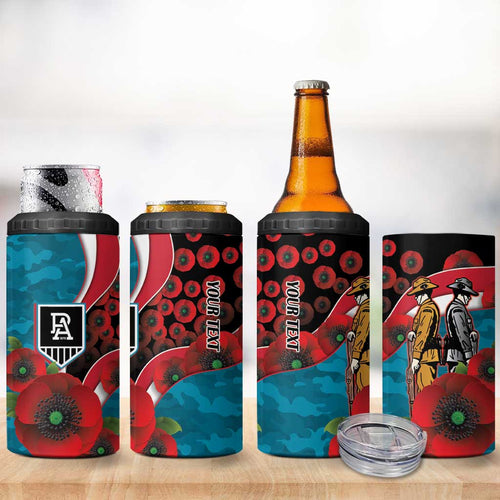 Port Power ANZAC Personalised 4 in 1 Can Cooler Tumbler Lest We Forget Poppy Camo