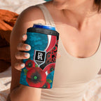 Port Power ANZAC Personalised 4 in 1 Can Cooler Tumbler Lest We Forget Poppy Camo
