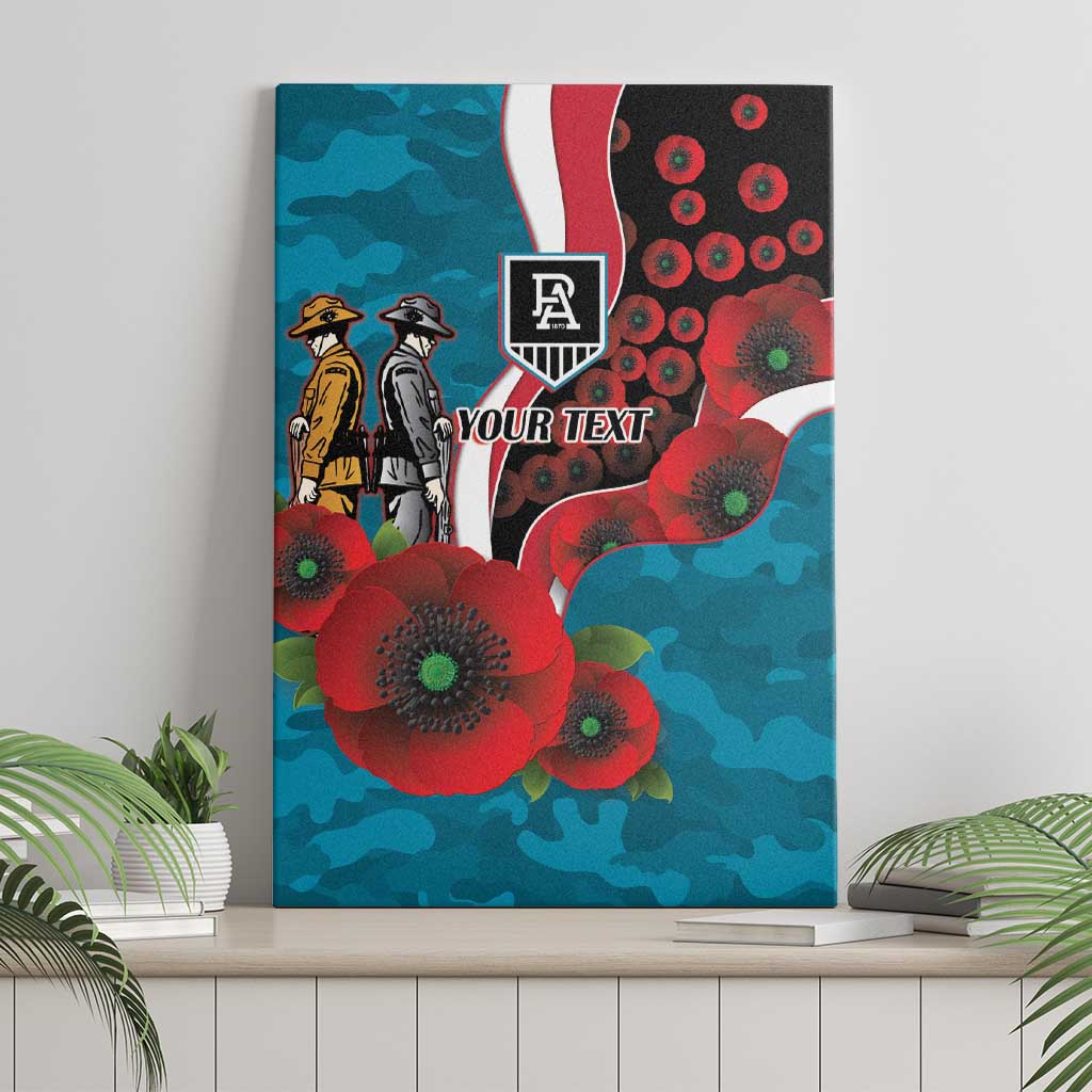 Port Power ANZAC Personalised Canvas Wall Art Lest We Forget Poppy Camo