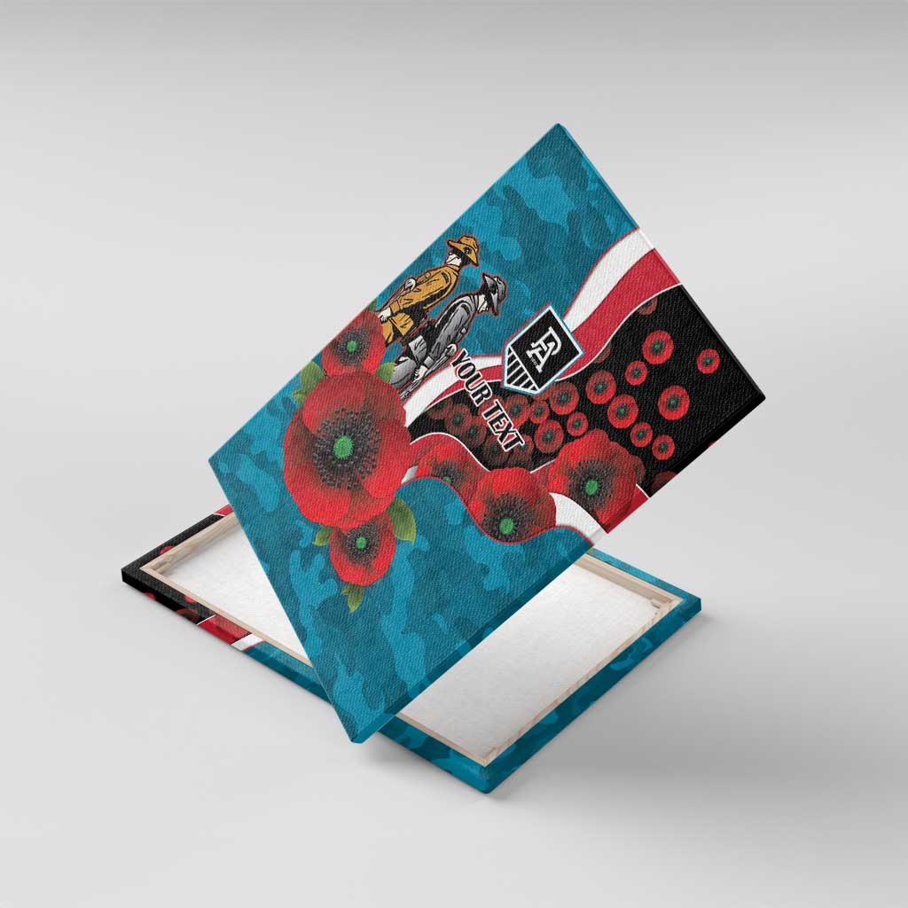 Port Power ANZAC Personalised Canvas Wall Art Lest We Forget Poppy Camo