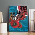 Port Power ANZAC Personalised Canvas Wall Art Lest We Forget Poppy Camo