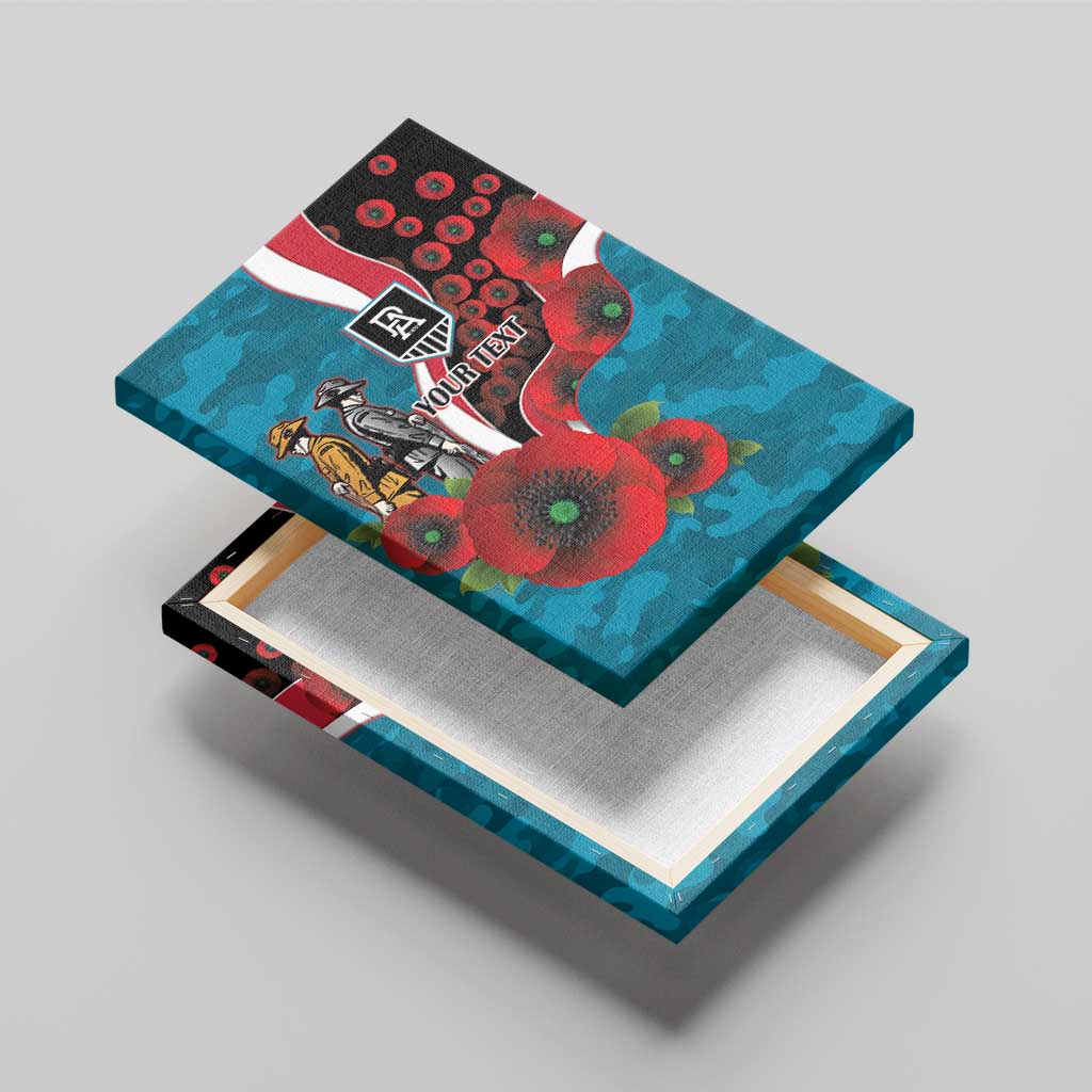 Port Power ANZAC Personalised Canvas Wall Art Lest We Forget Poppy Camo