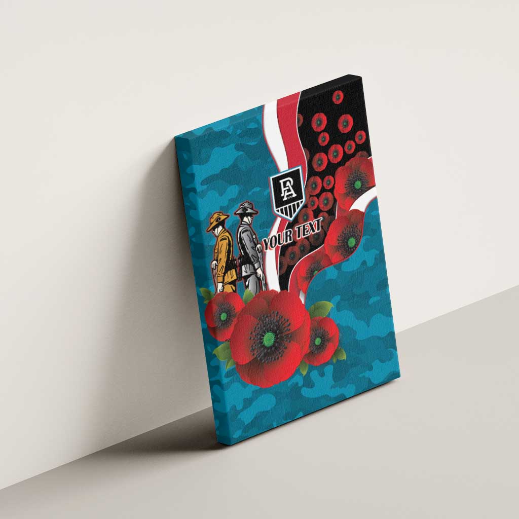 Port Power ANZAC Personalised Canvas Wall Art Lest We Forget Poppy Camo