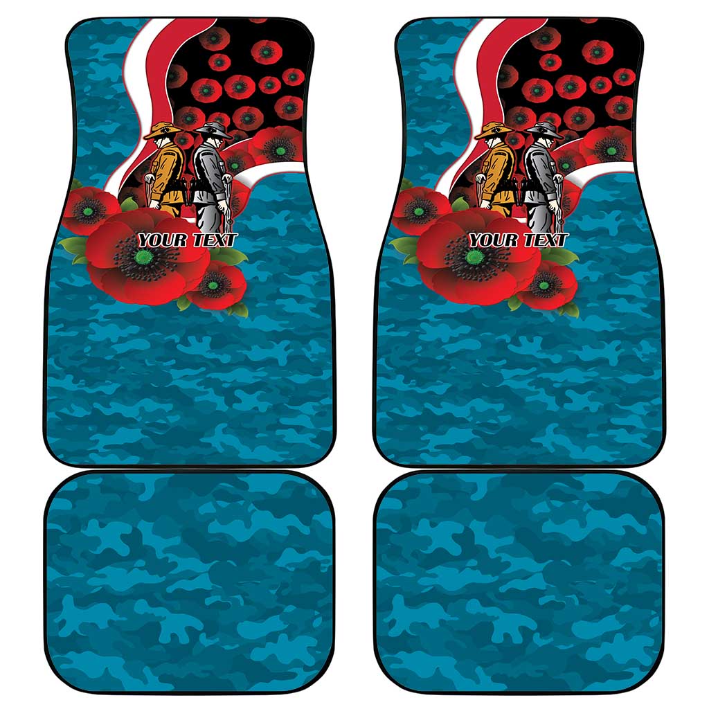 Port Power ANZAC Personalised Car Mats Lest We Forget Poppy Camo