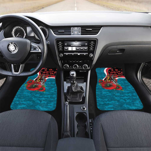 Port Power ANZAC Personalised Car Mats Lest We Forget Poppy Camo