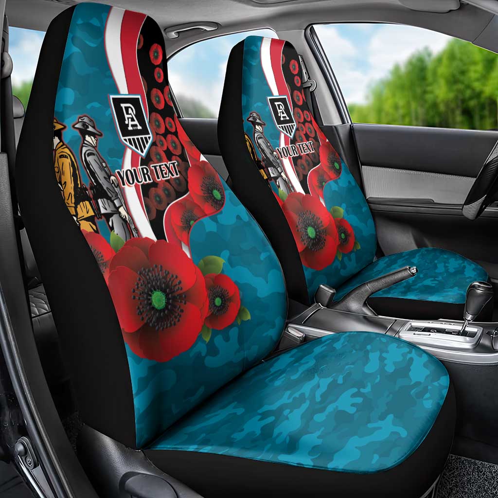 Port Power ANZAC Personalised Car Seat Cover Lest We Forget Poppy Camo
