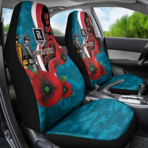 Port Power ANZAC Personalised Car Seat Cover Lest We Forget Poppy Camo