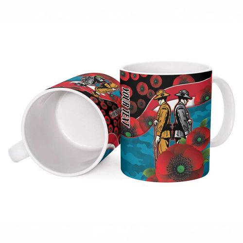 Port Power ANZAC Personalised Ceramic Mug Lest We Forget Poppy Camo